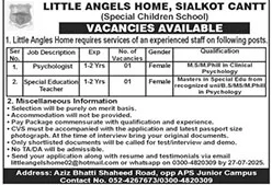 Jobs in Little Angels Home Sialkot